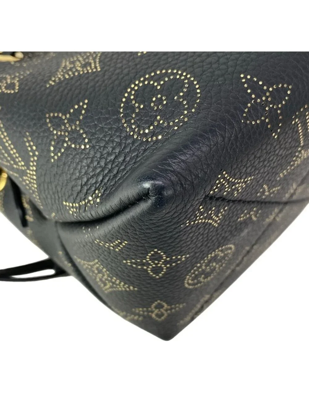 Louis Vuitton Handbag Mahina Picobella Noir Gold Chain Handle Leather Cowhide